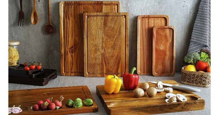 Large wooden serving platters