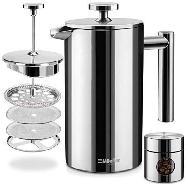 Mueller French 304 Stainless Steel Coffee Maker
