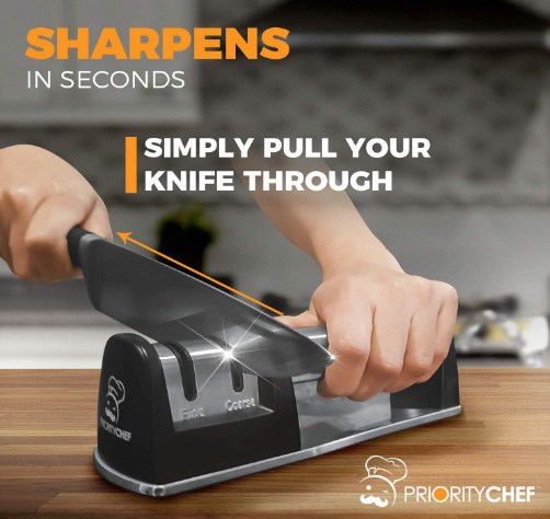 Knife Sharpener for Straight and Serrated Knives