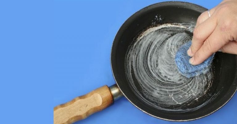 How to clean non stick pans with burnt on