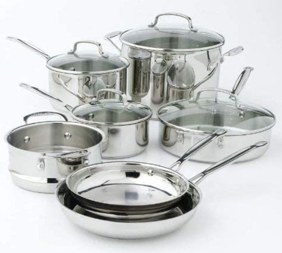 Cuisinart Chef's 11-Piece Cookware Set -77-11G Classic Stainless Steel