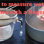 how to measure water in rice with finger
