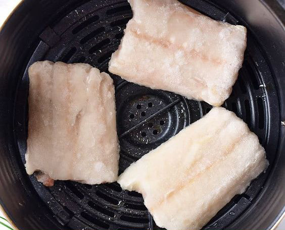 Cook frozen fish fillets in the air fryer